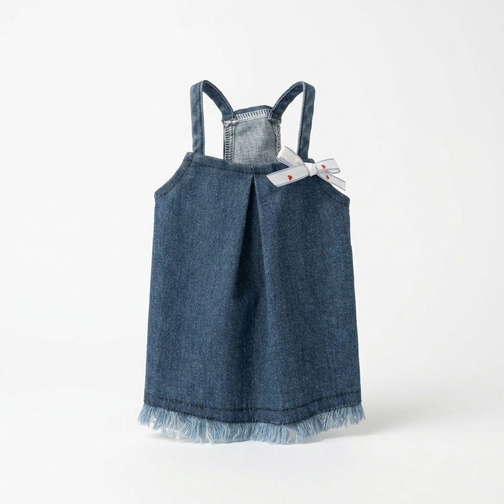 Denim Fray Skirt