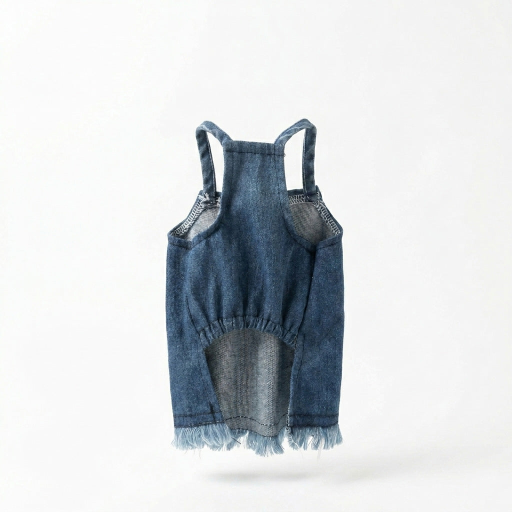 Denim Fray Skirt