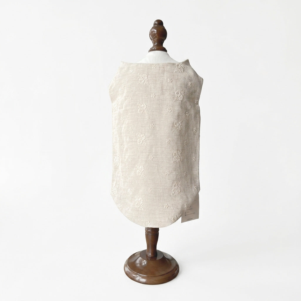 Pawlorful Linen Embroidery Vest