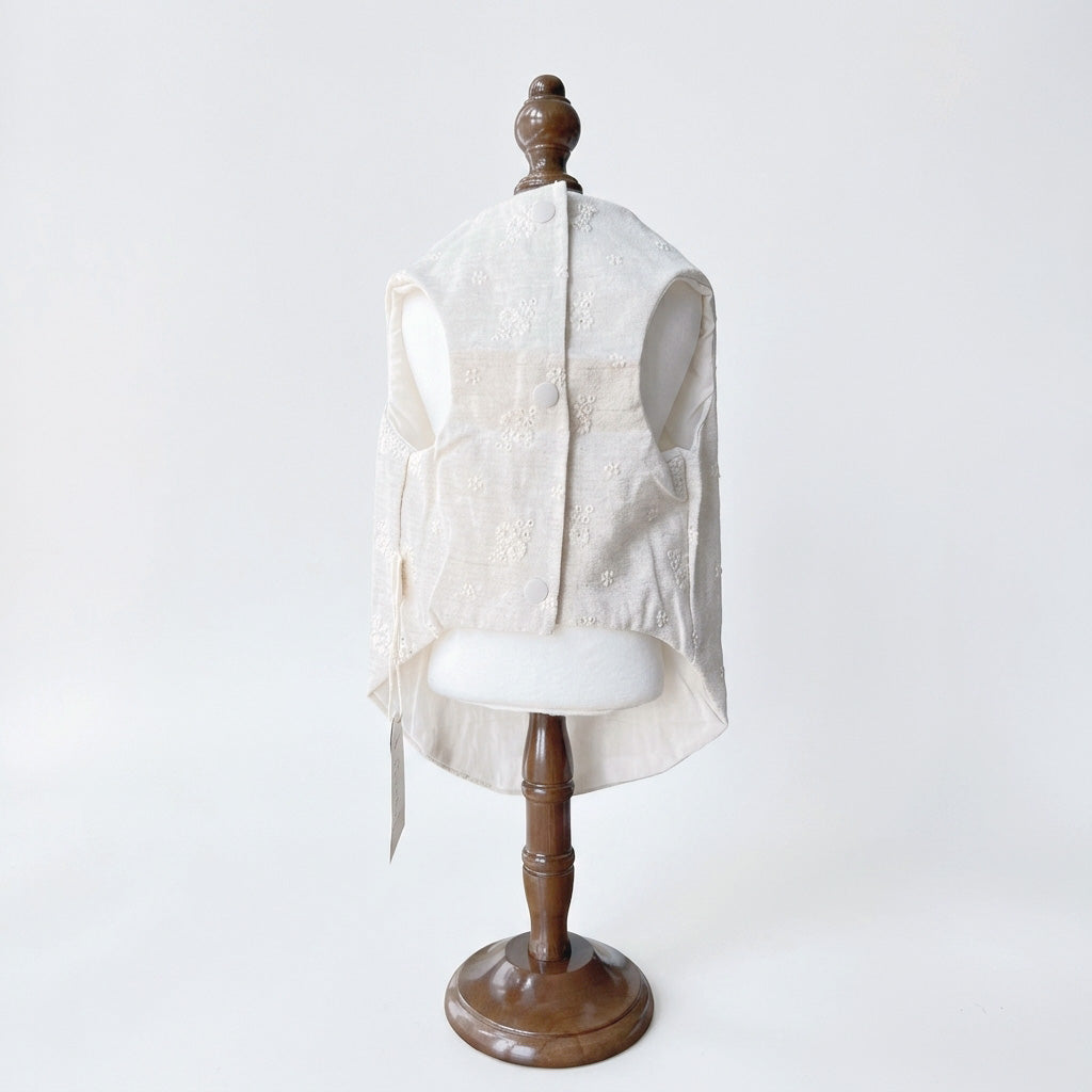 Pawlorful Linen Embroidery Vest