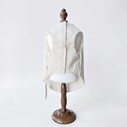 Pawlorful Linen Embroidery Vest