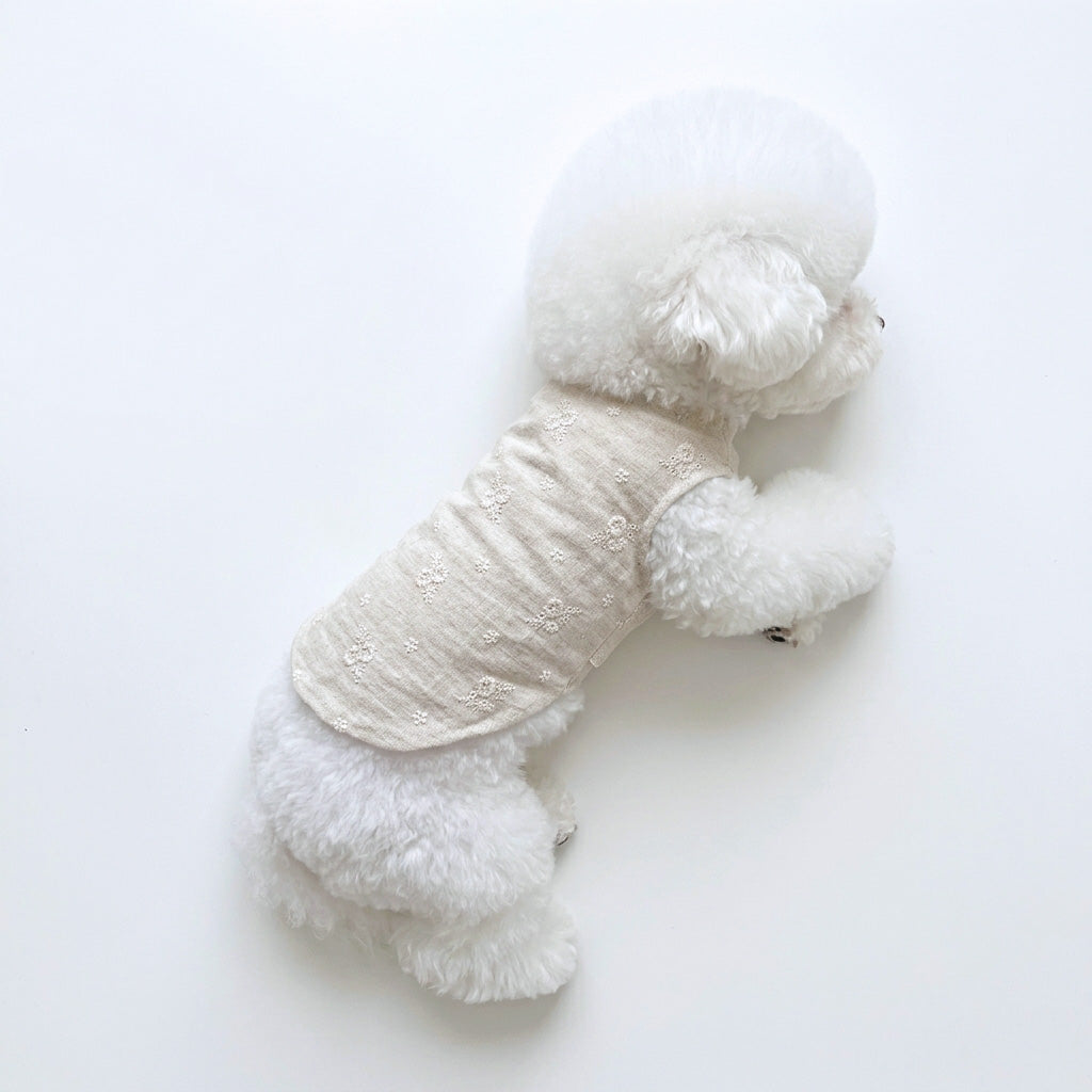 Pawlorful Linen Embroidery Vest