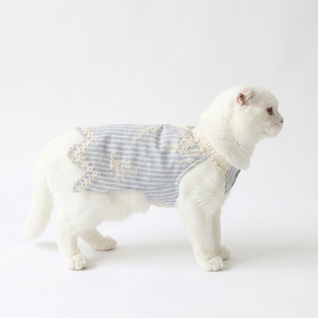 Pearl Embroidery Stripe