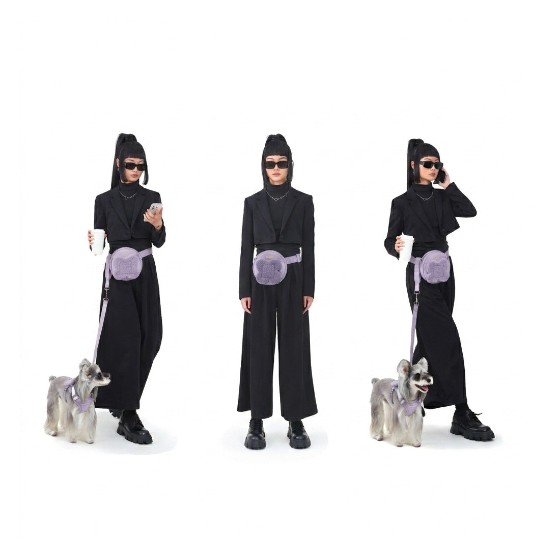 “the Bloomy” Multifunctional Fanny Bag Leash Set