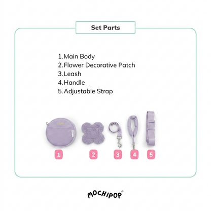 “the Bloomy” Multifunctional Fanny Bag Leash Set