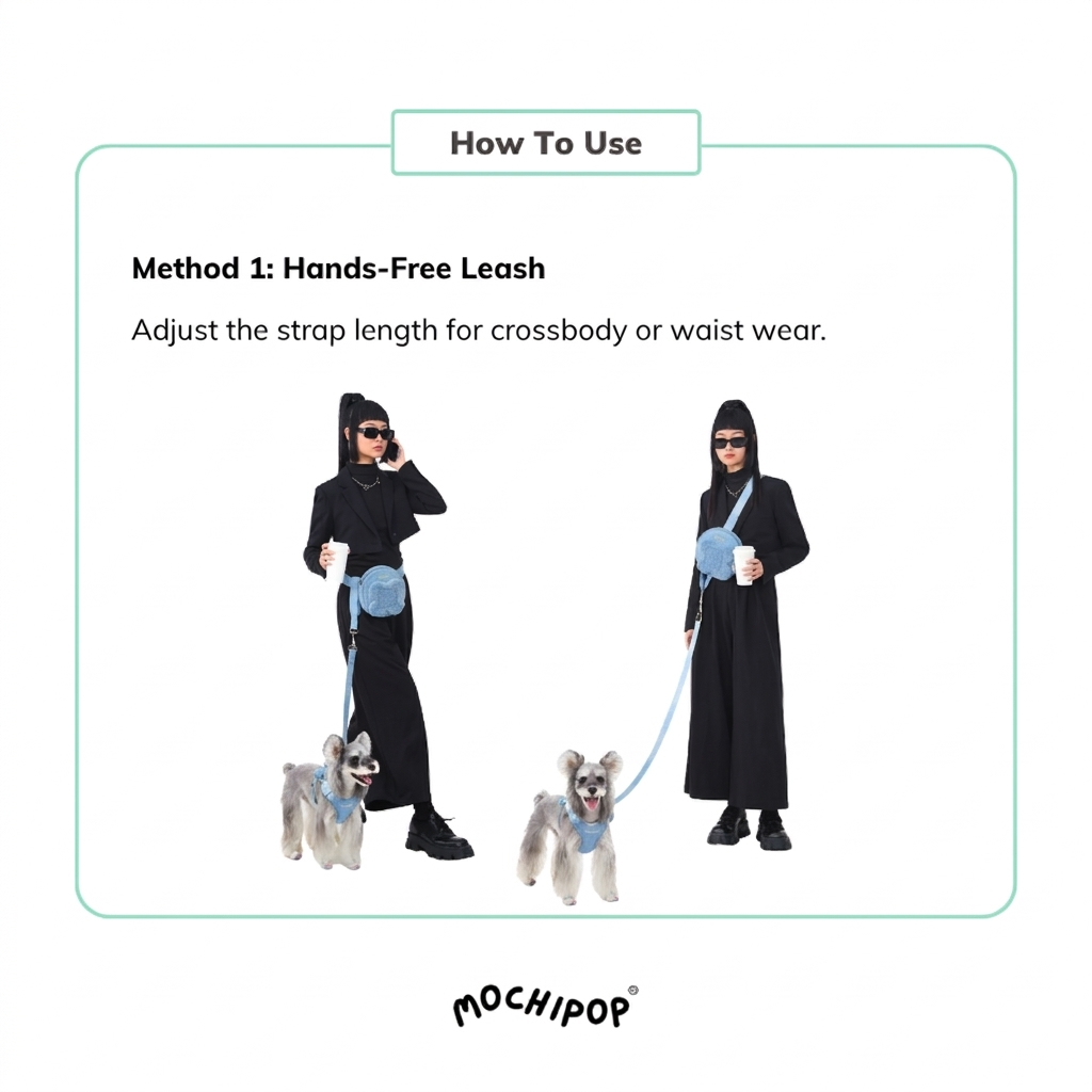 “the Bloomy” Multifunctional Fanny Bag Leash Set