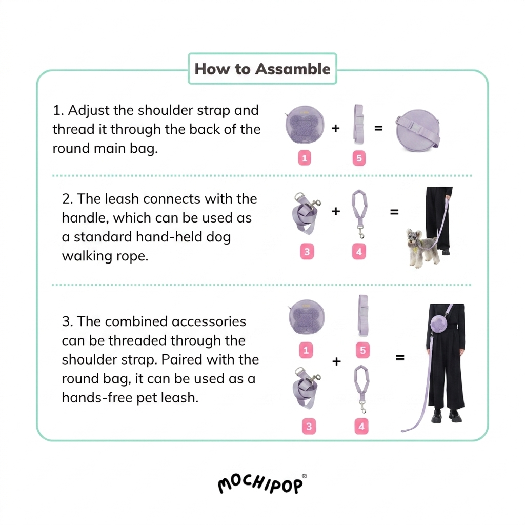 “the Bloomy” Multifunctional Fanny Bag Leash Set