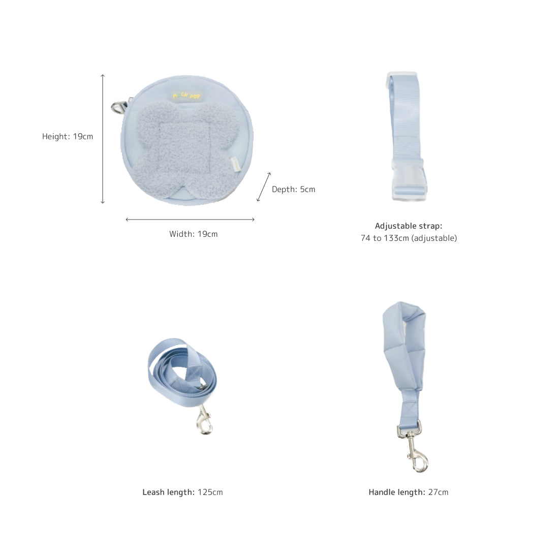 “the Bloomy” Multifunctional Fanny Bag Leash Set